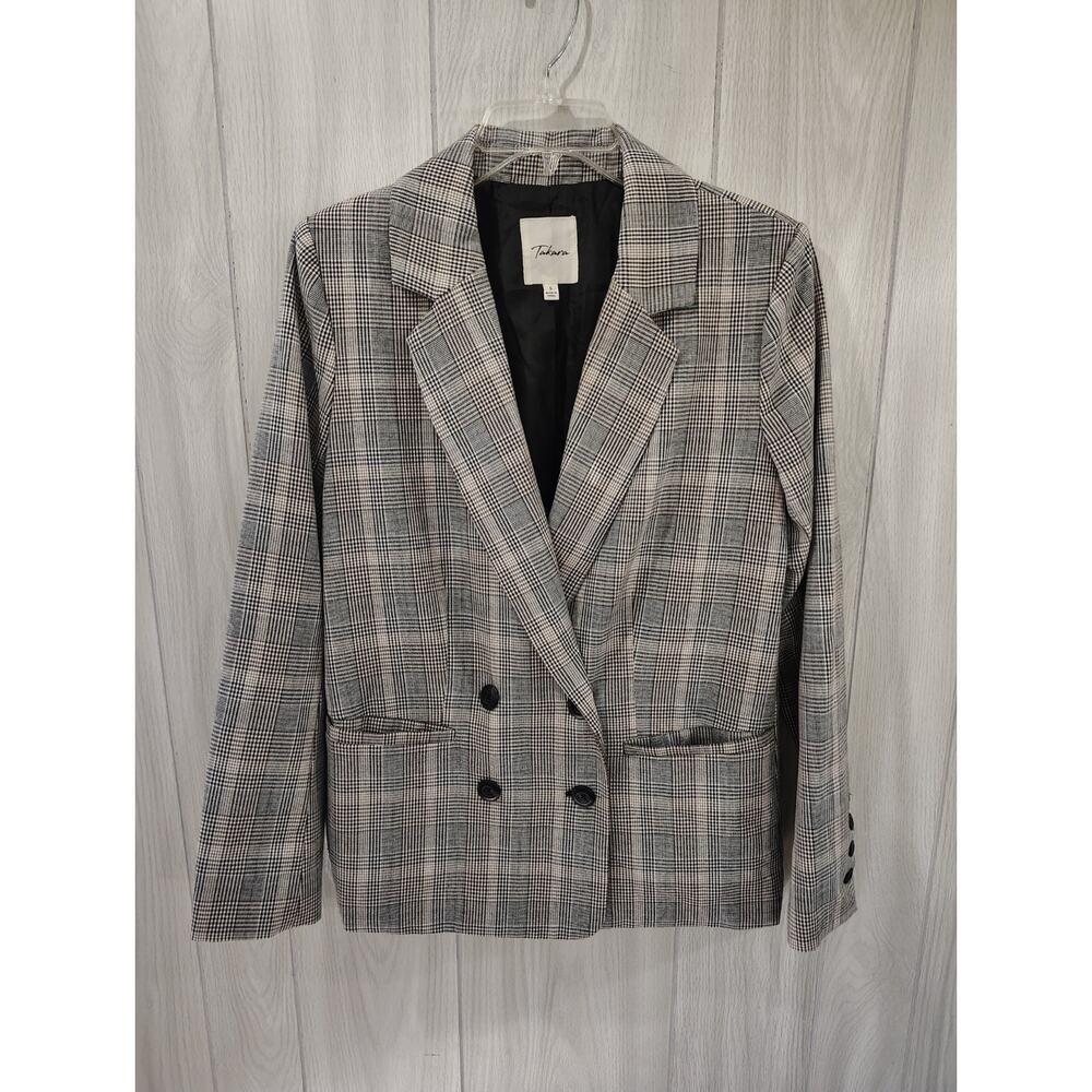 Women's Takara Plaid Blazer Sport Coat Size S Rockabilly Buisness Career Office